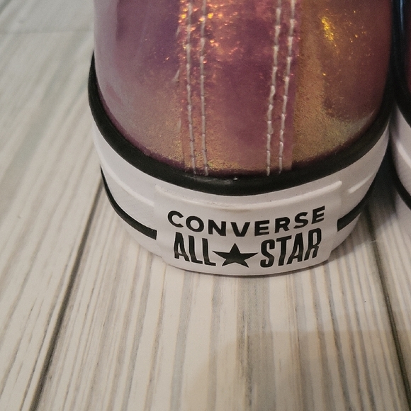 Girls' Converse Chuck Taylor All Star Iridescent Glitter Low Top Sneakers - Picture 2 of 5